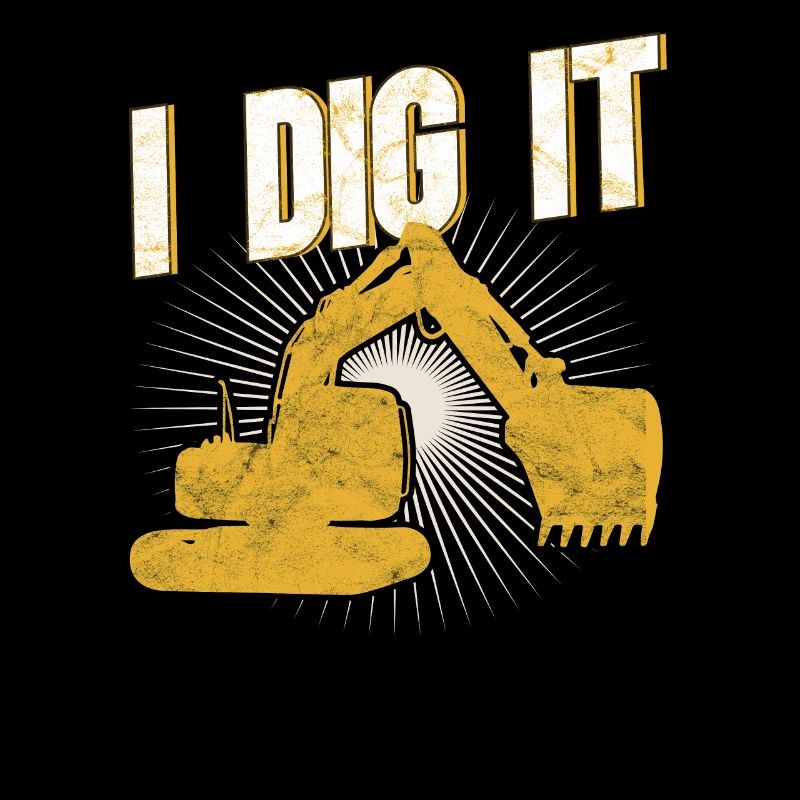 Retro Excavator Slogan Excavator Driver Construction Site