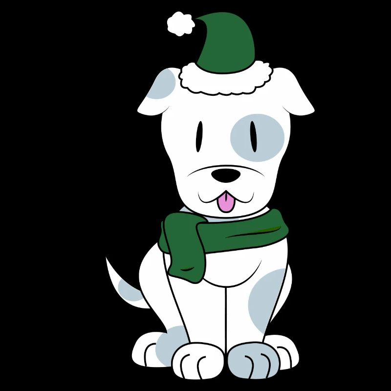 Chien mignon avec châle chiot hiver