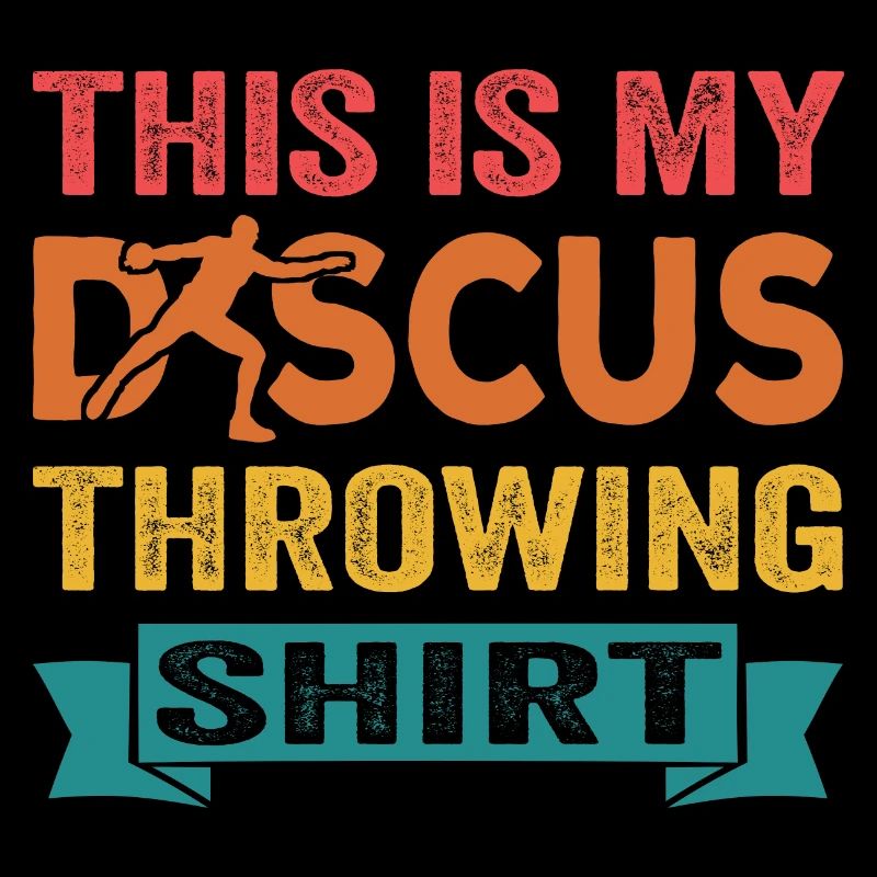 Diskus Athlete Vintage Retro Discus Werfer