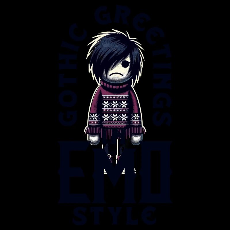Gothic Greetings in Emo Style Emocore Aesthetic