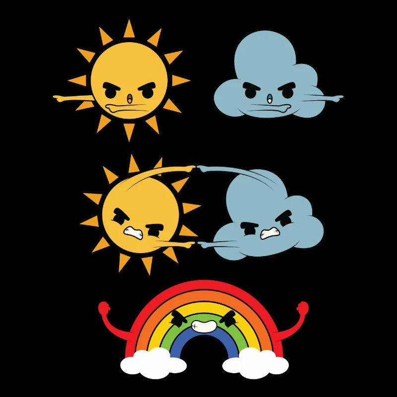 Sun, Clouds, Rainbow