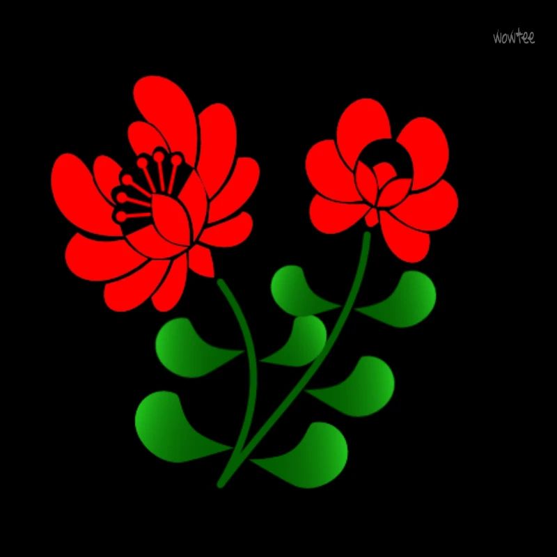Red folk design #5