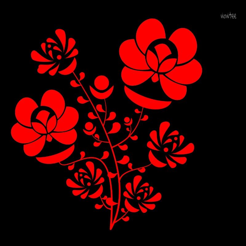Red folk design #6