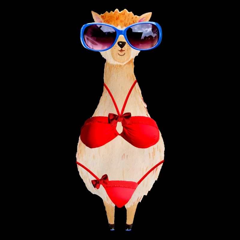 Llama bikini alpaca summer vacation