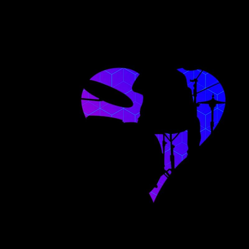 Percussions de batteur féminin