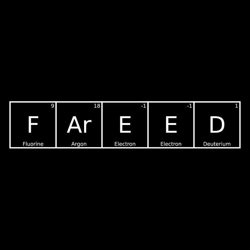 Fareed Name First Name Chemistry Periodic Table Elements