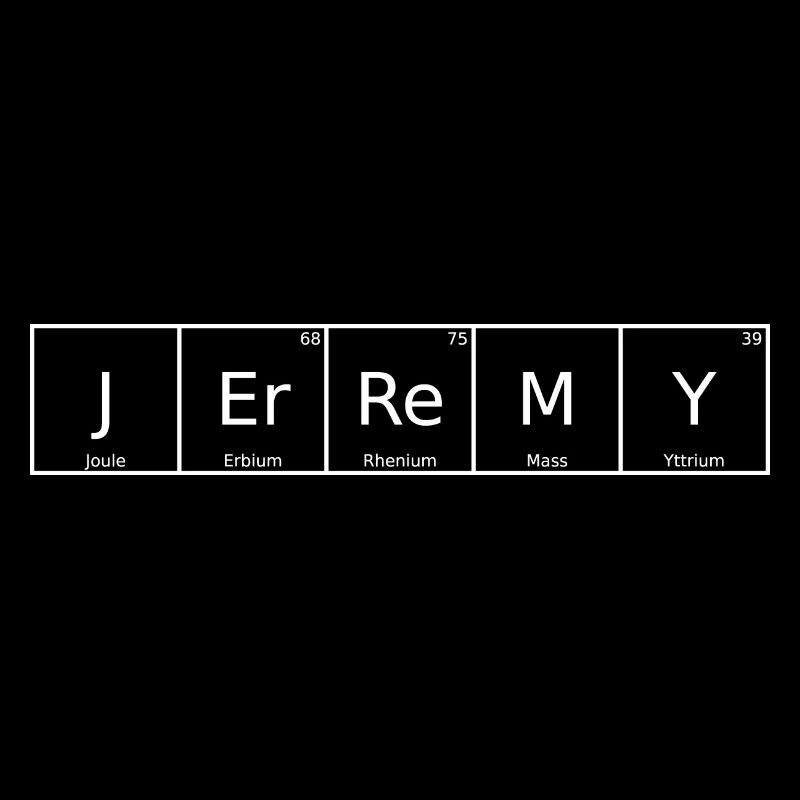 Jerremy Name First Name Chemistry Periodic Table Element