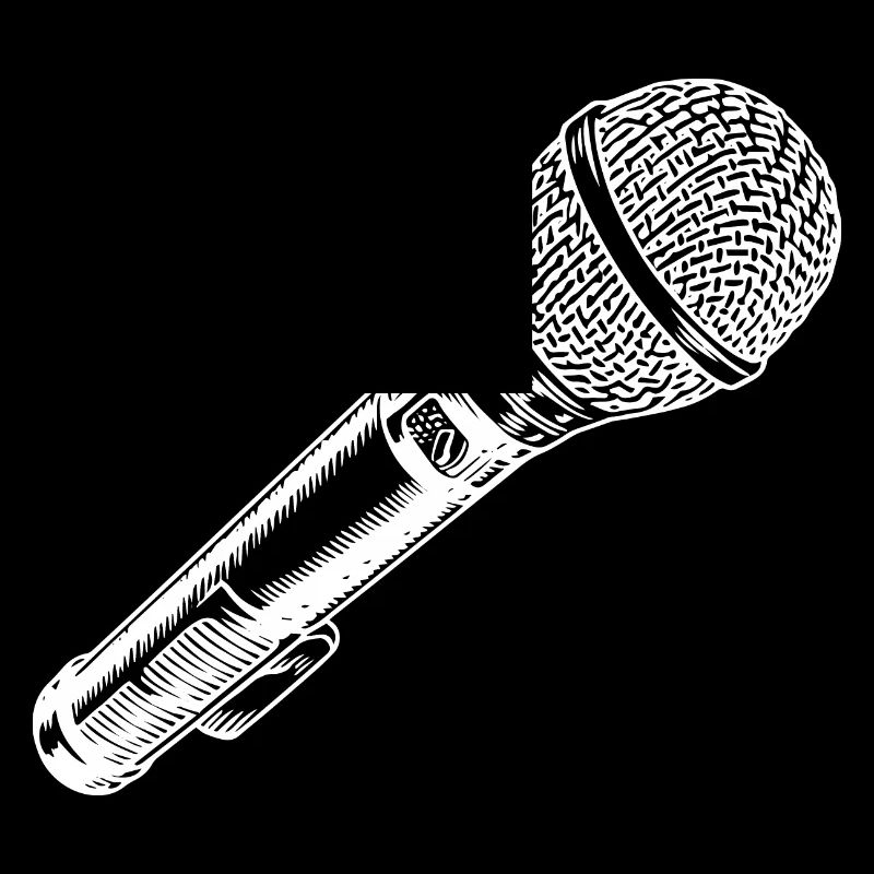 Microphone dessiné à la main