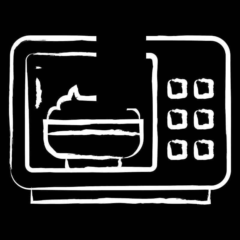 Micro-ondes dessiné à la main