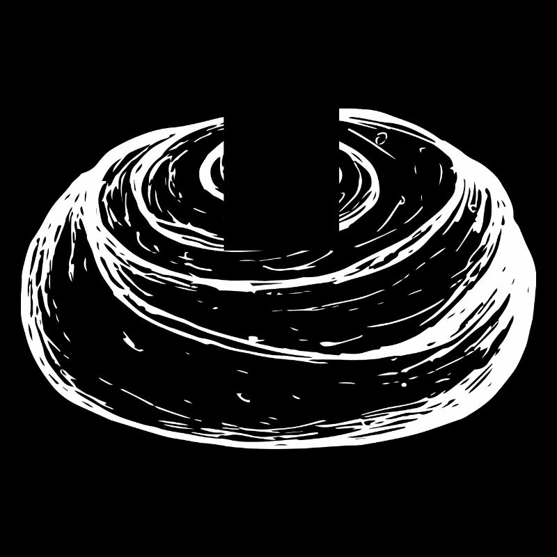 Cinnamon Roll Sweet Breakfast Hand Drawn