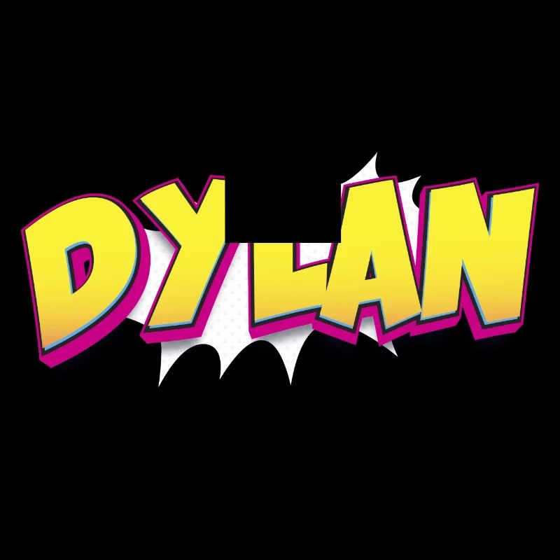 Dylan Custom Name Comic Book Style Pop Art, Dylan