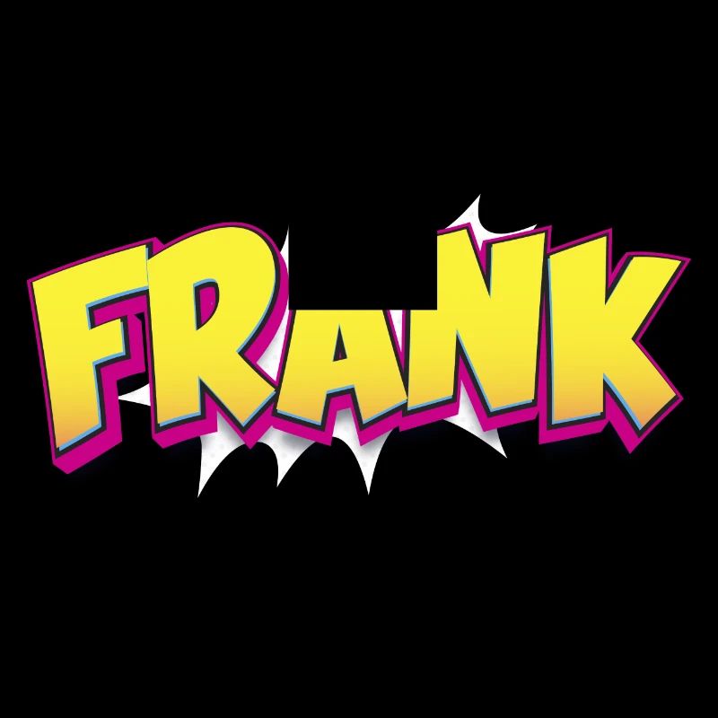 Frank Benutzerdefinierter Name Comic-Stil Pop-Art, Frank
