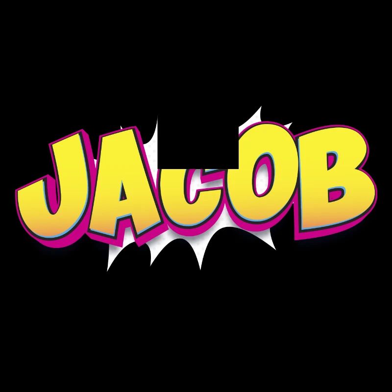 Jacob Custom Name Comic Book Style Pop Art, Jacob