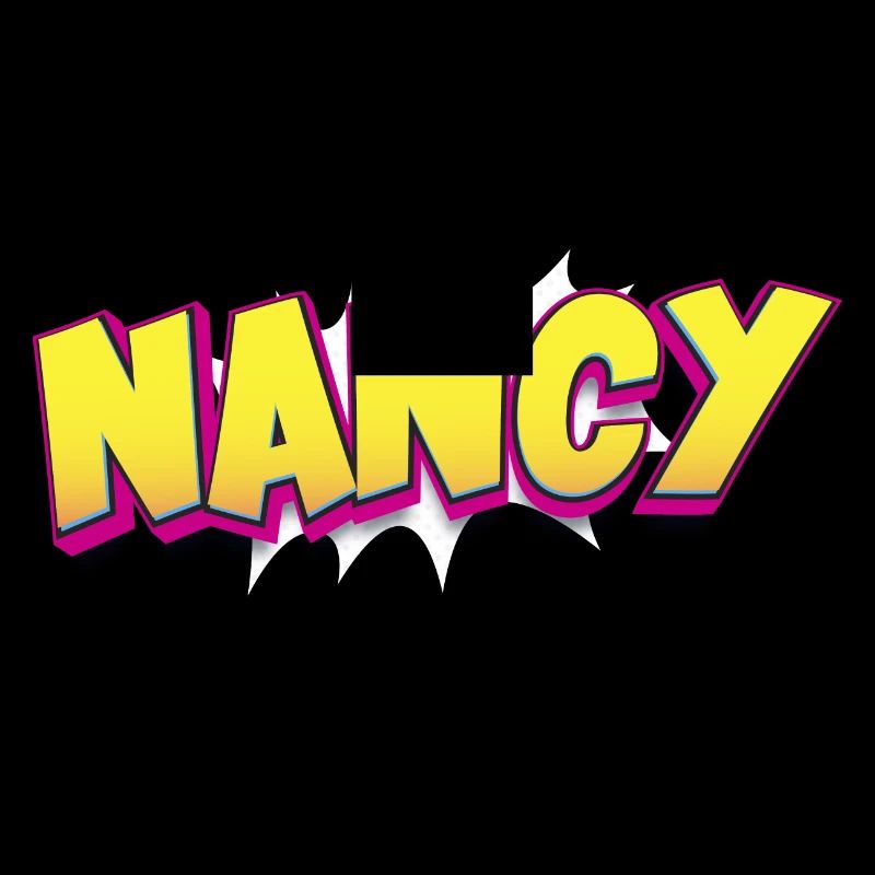 Nancy Benutzerdefinierter Name Comic-Buch-Stil Pop-Art, Nancy