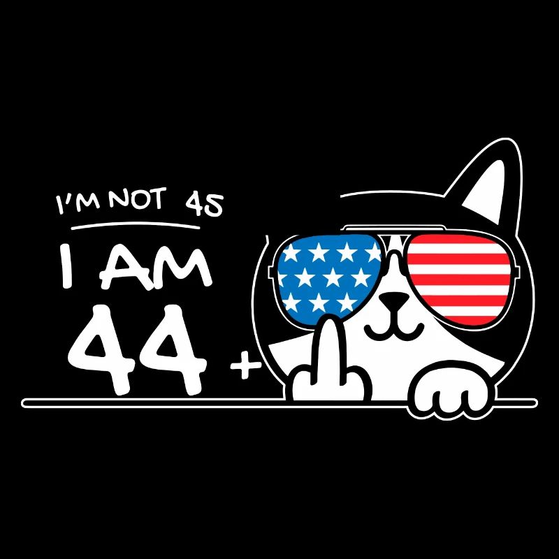 Ich bin nicht 45, ich bin 44 plus 1 Mittelfinger Katzenflipp