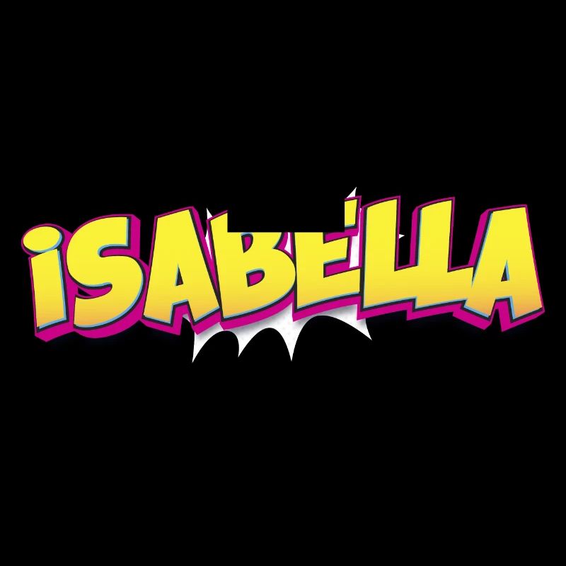 Isabella benutzerdefinierter Name Comic-Stil Pop-Art,