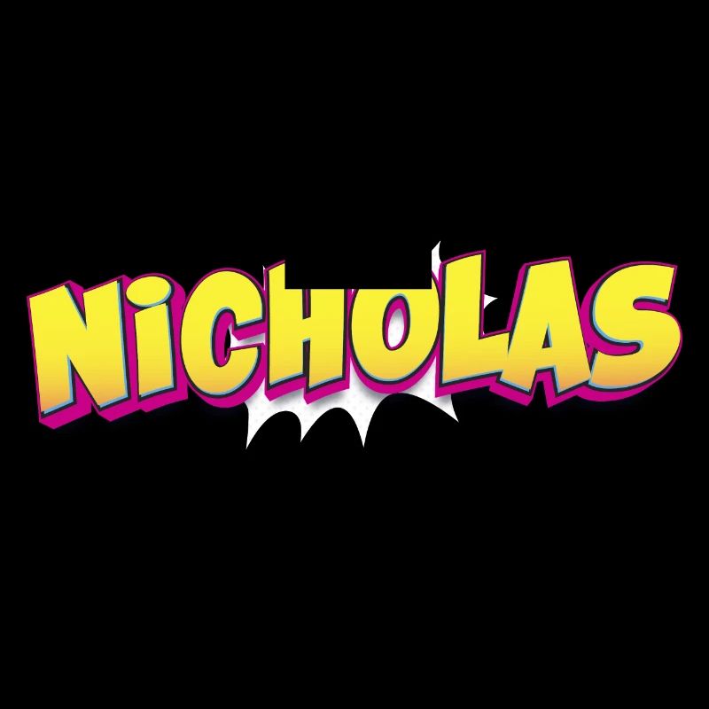 Nicholas Custom Name Comic Book Style Pop Art,