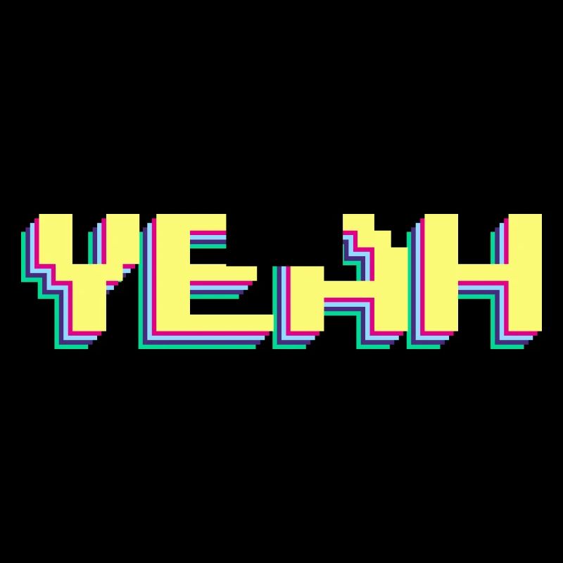 yes 90s pixel word