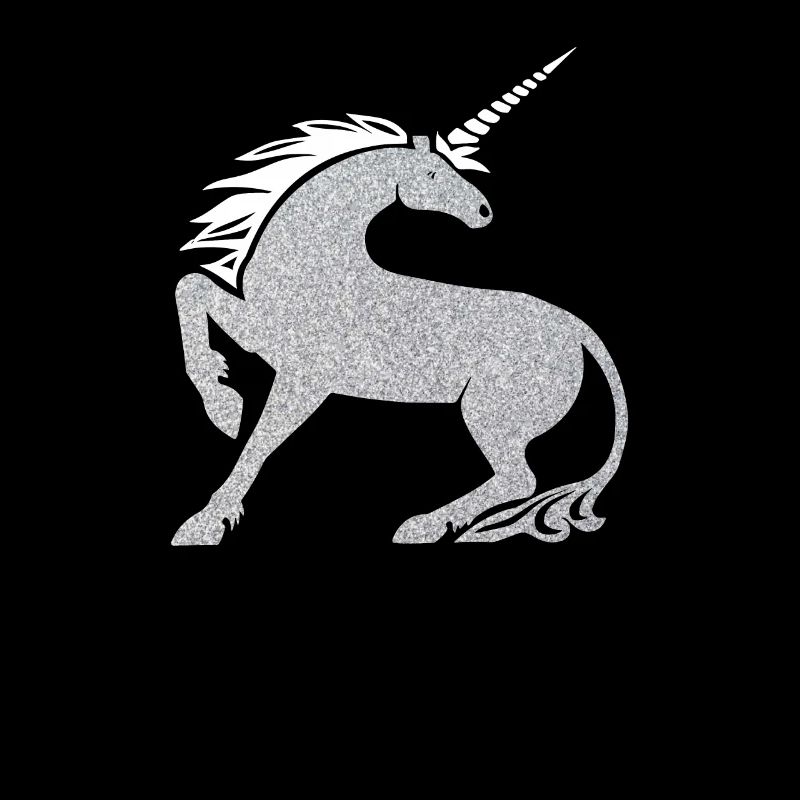 Silver horse glitter