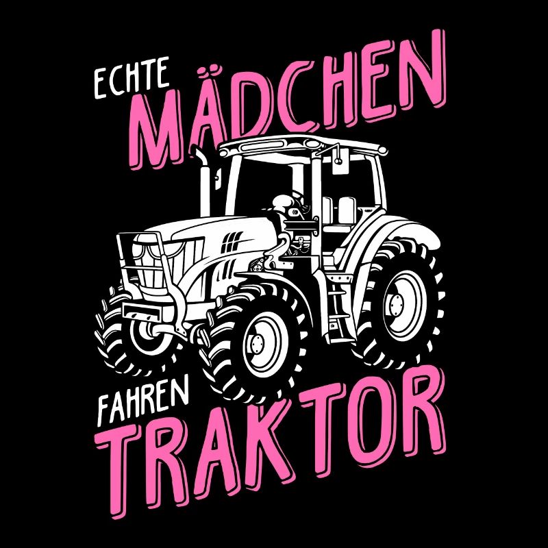 Echte Mädchen Fahren Traktor Geschenk Trecker Land