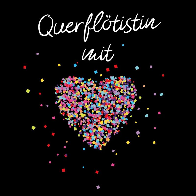 Querflötistin mit Herz Querflöte Blaskapelle Flöte