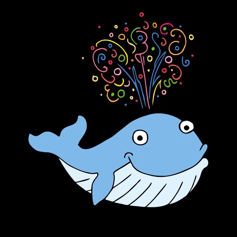 Carnaval, Carnaval, Confettis, Baleine, Pluie De Confettis