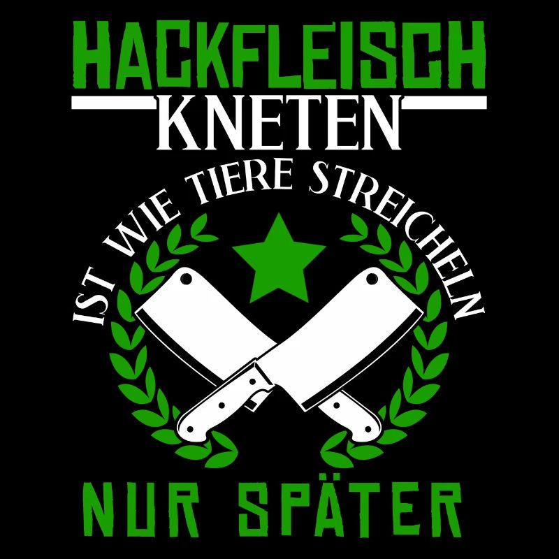 Metzger Fleischer Hackfleisch kneten