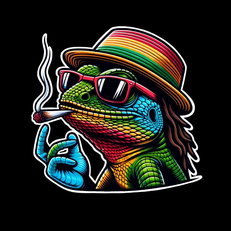 Lizard Smoking Cannabis