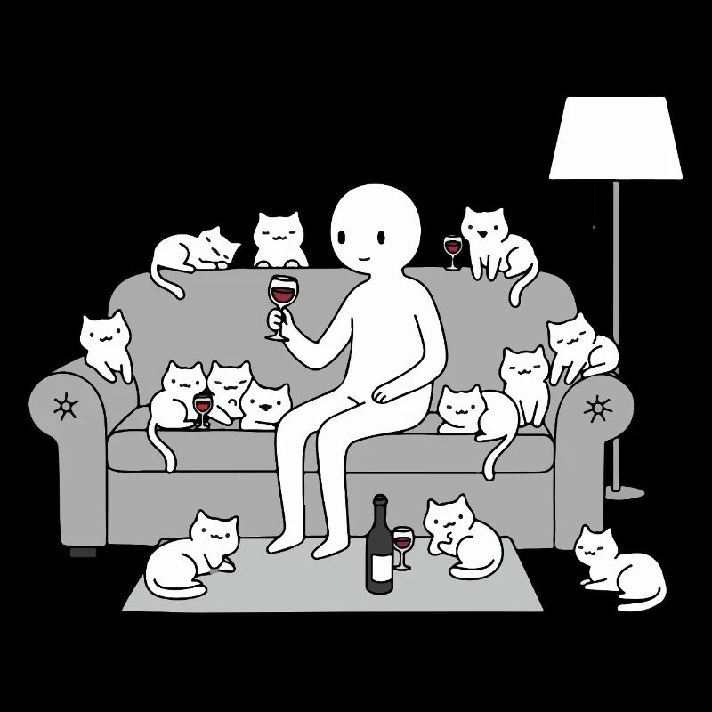 Les chats et le vin