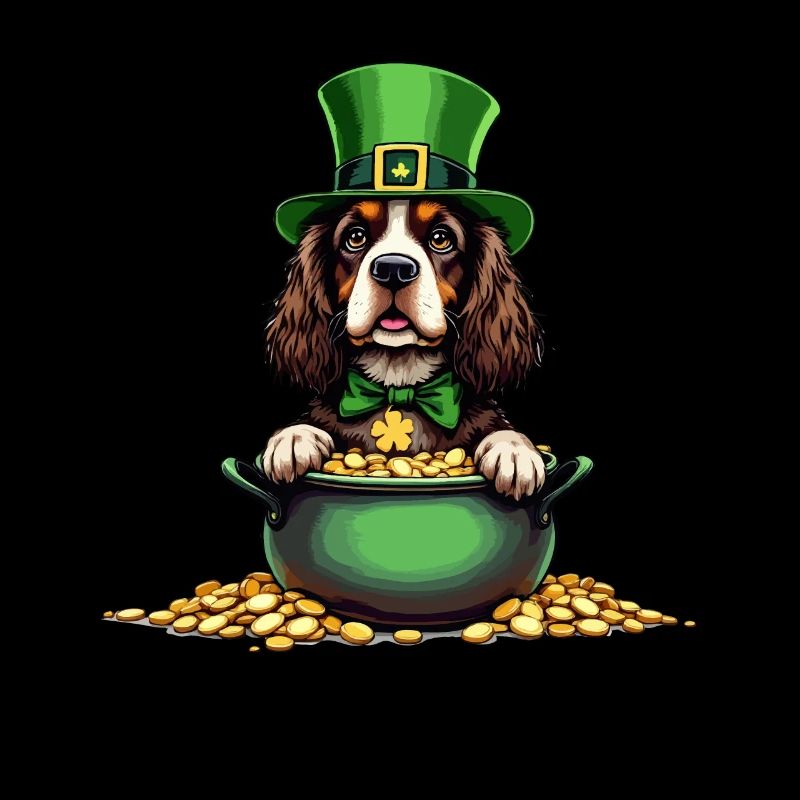 Cocker Spaniel Tenue de la Saint-Patrick Chiens