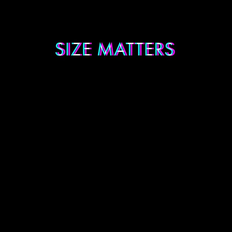 Size Matters Anaglyph 3D Glitch Effekt Geschenk