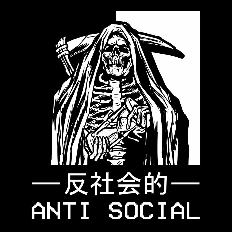 Skelett Sensenmann Antisocial Todesengel