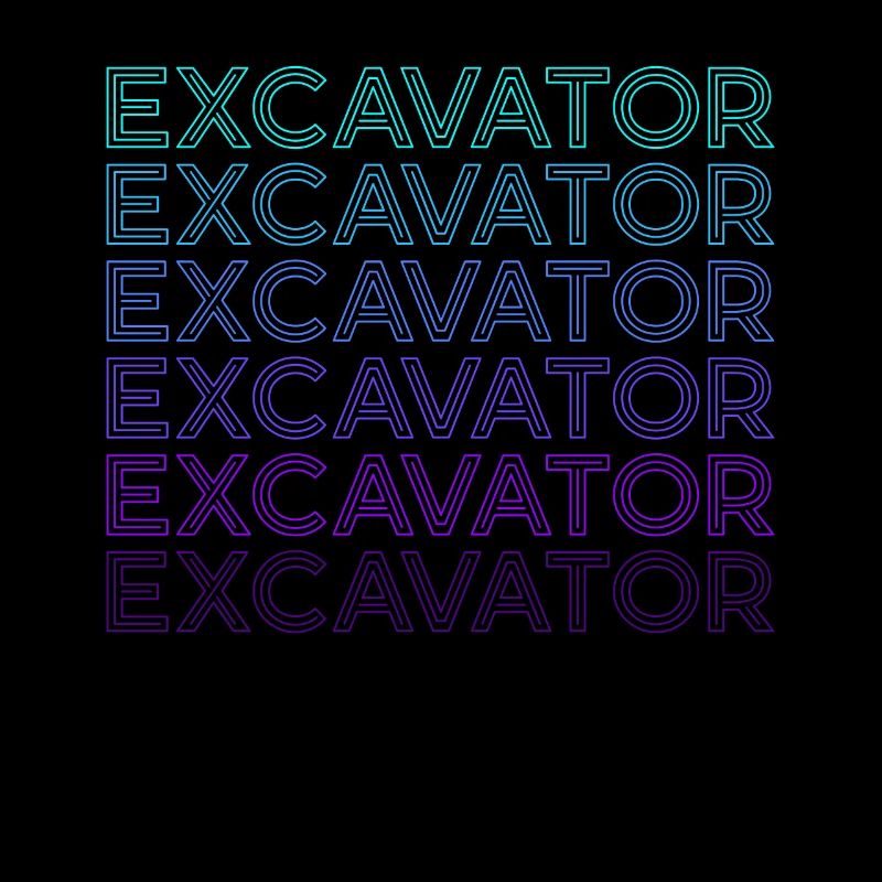 Excavator operator Construction Retro