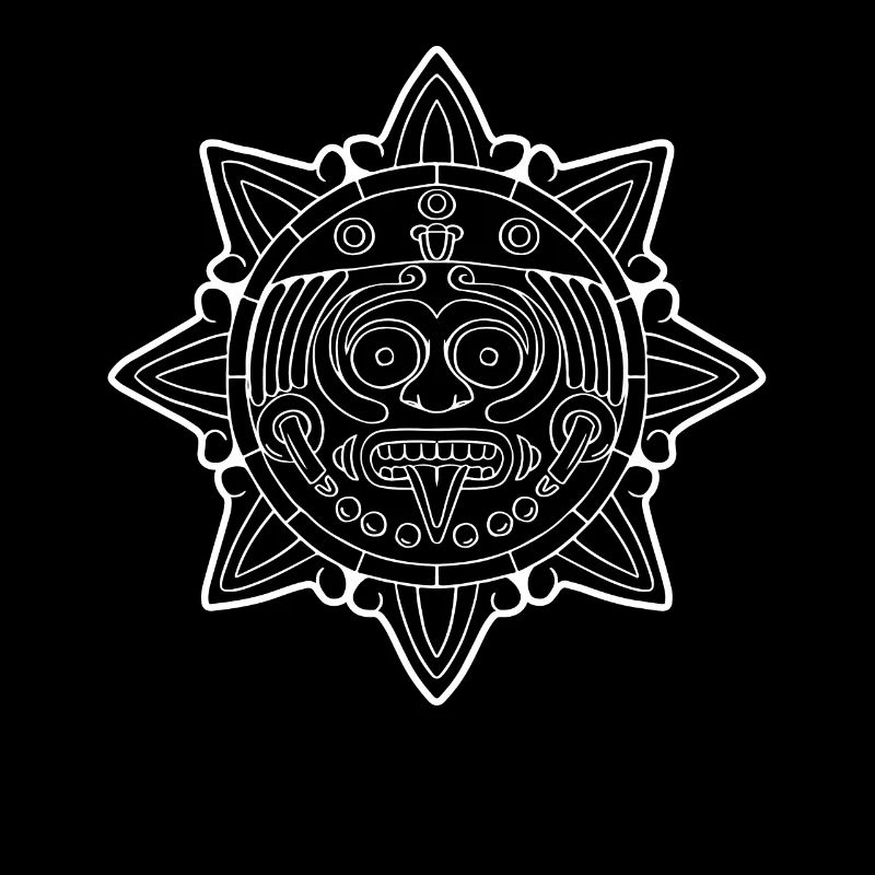 Pierre de soleil aztèque Symbole du soleil aztèque M