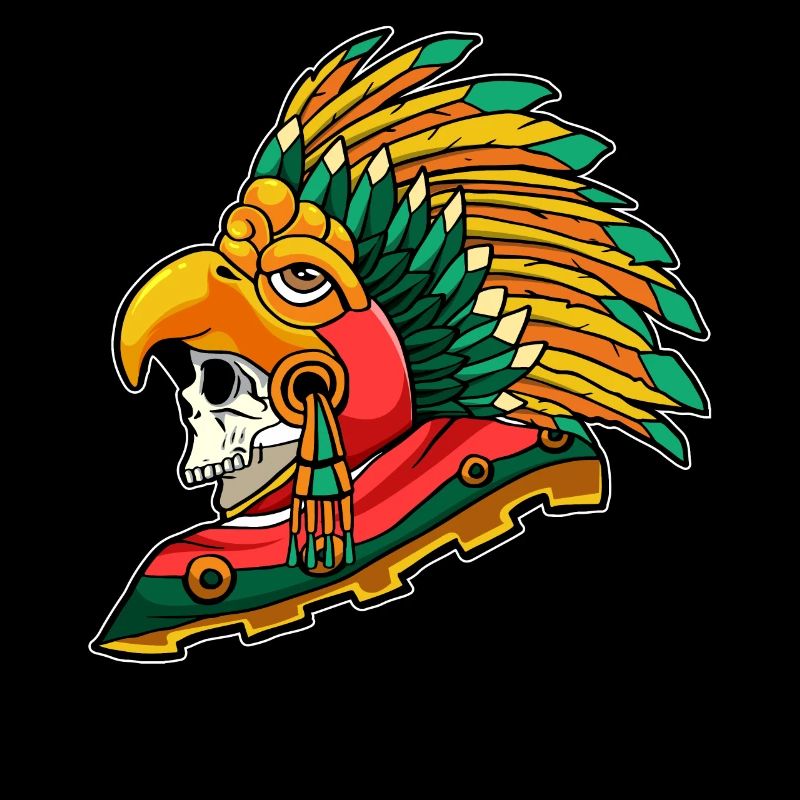 Aztec Eagle Warrior Mayan Skull Inca
