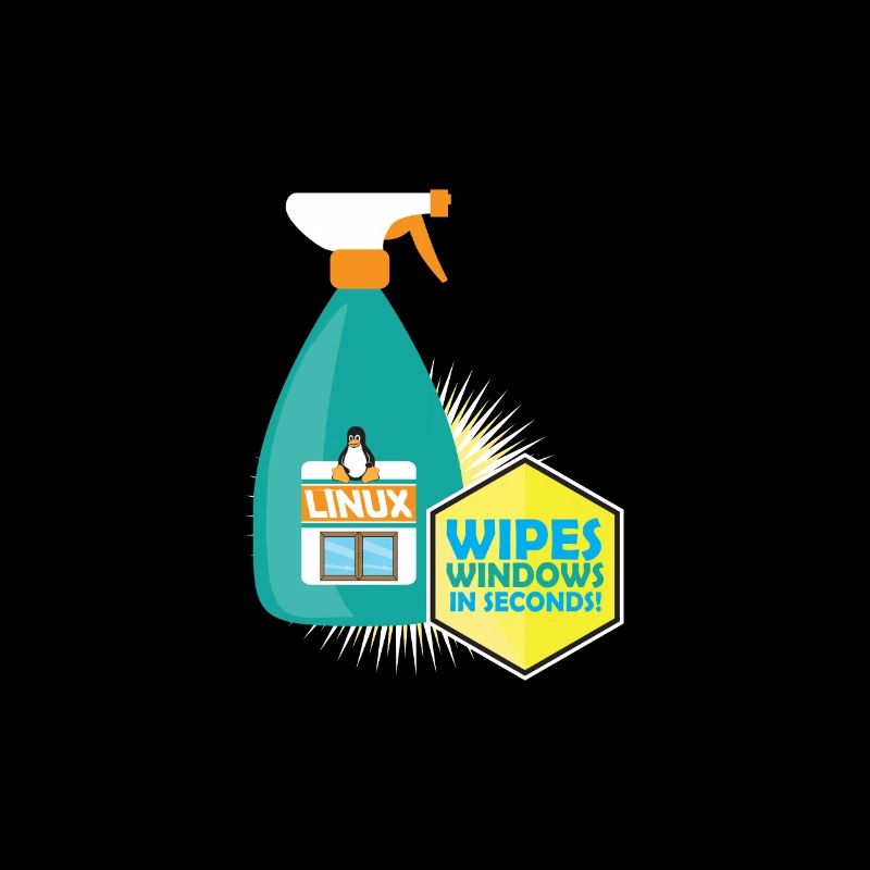 Funny Linux Penguin Tux Cleaner Gift Computer