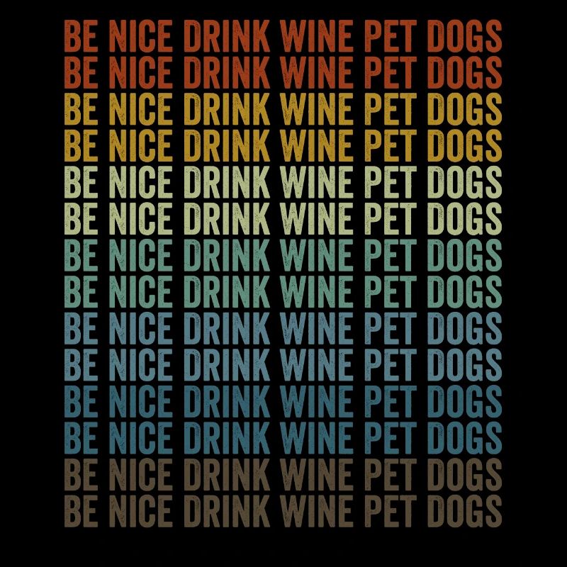 Be Nice Drink Wine Haustier Hunde Weintrinker