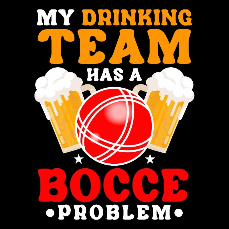 Funny bocce ball player
