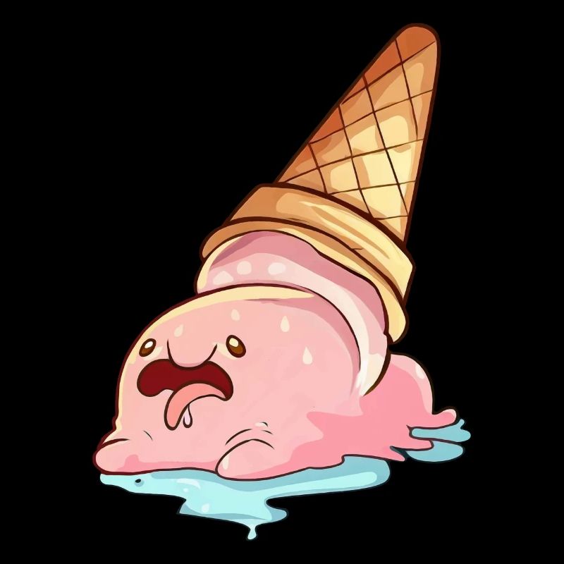 Kawaii Blobfisch Schmelzende Eiscreme