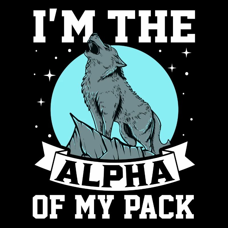 Lustiges Alphamännchen Wolf