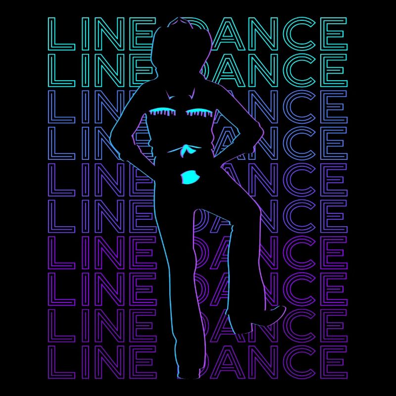Line Dance Line Dancing Line Dancer Retro