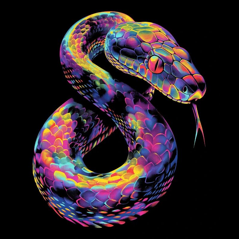 Kugelpython Schlange Pop Art