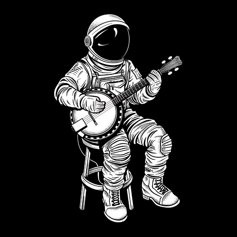 Astronaute Space Bluegrass Banjo Player
