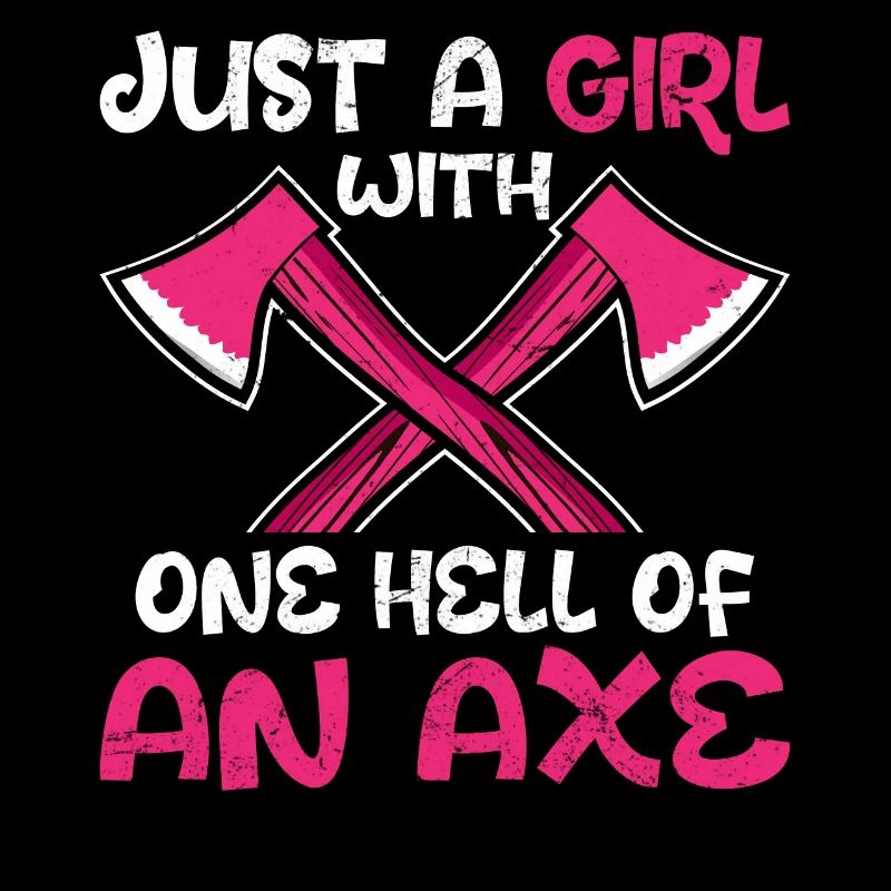 Axt werfendes Mädchen Beil-Werfer-Mädchen Eine Höl