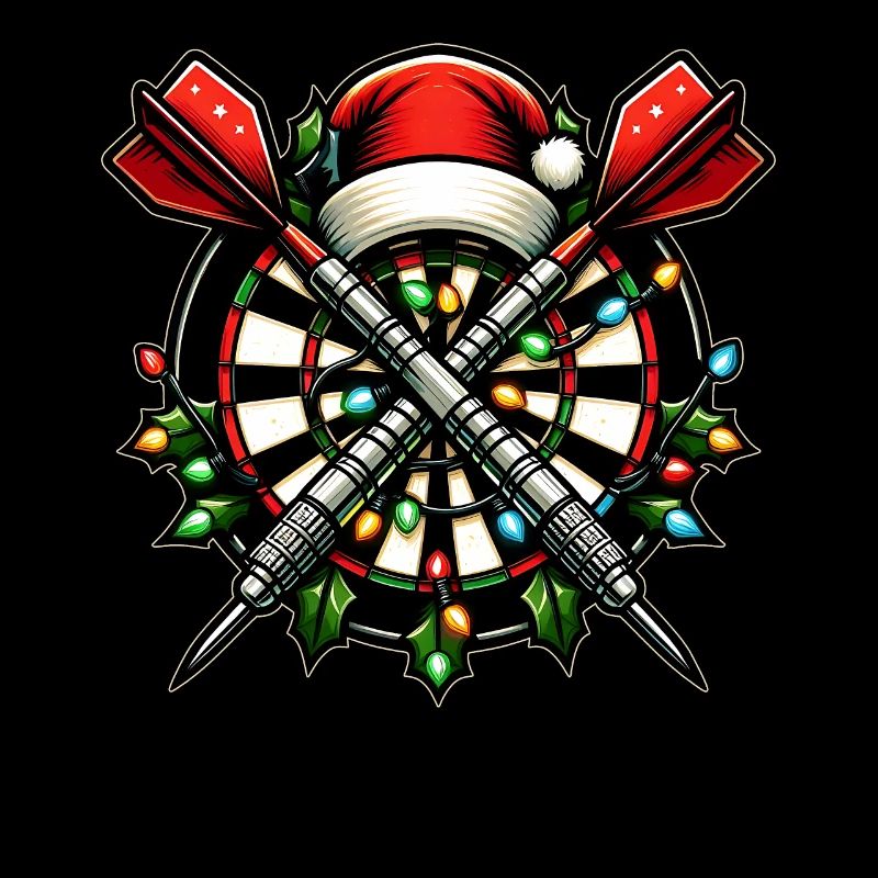 Darts Player Santa Hat Xmas
