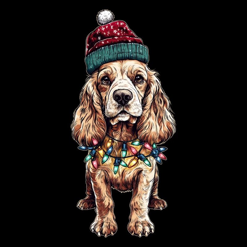 Cocker Spaniel Chien Père Noël Noël