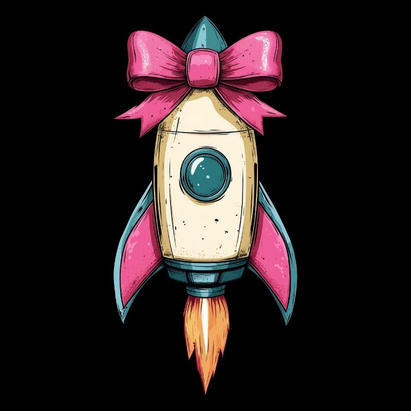Coquettish Bow Space Rocket Space Shuttle