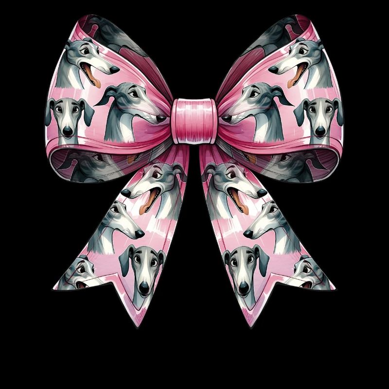 Coquette Schleife Windhund Hundemutter Muster Rosa