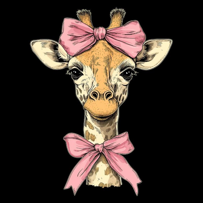 Coquette Bogen Giraffe Mädchen Mama Muttertag rosa