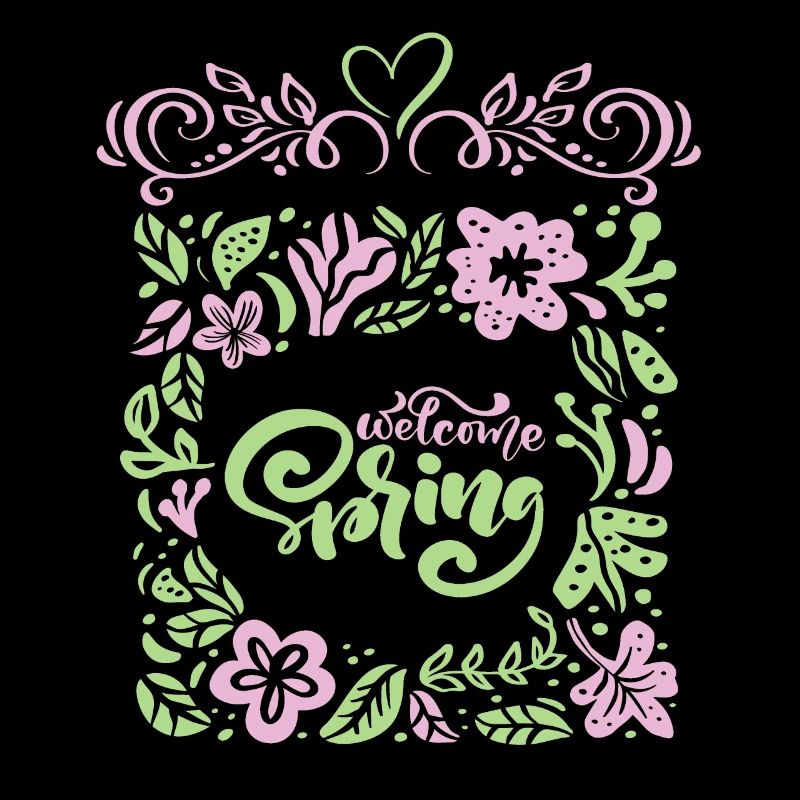 Spring, Saying Welcome-Spring, Typography